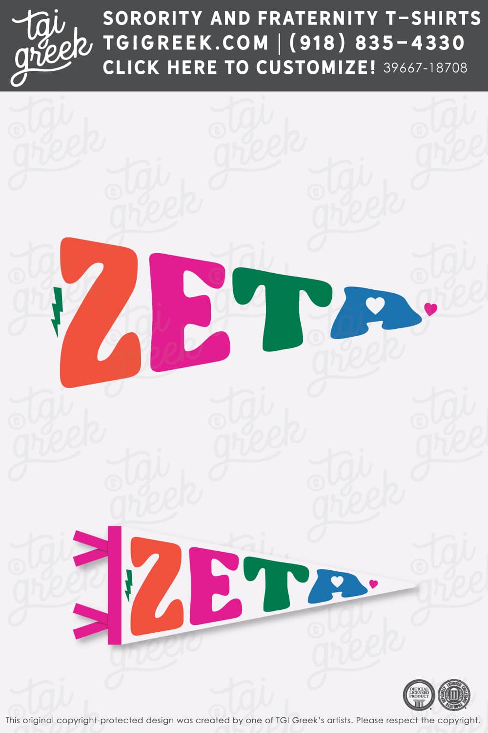 Francesca’s – Zeta Tau Alpha Pennant Flag