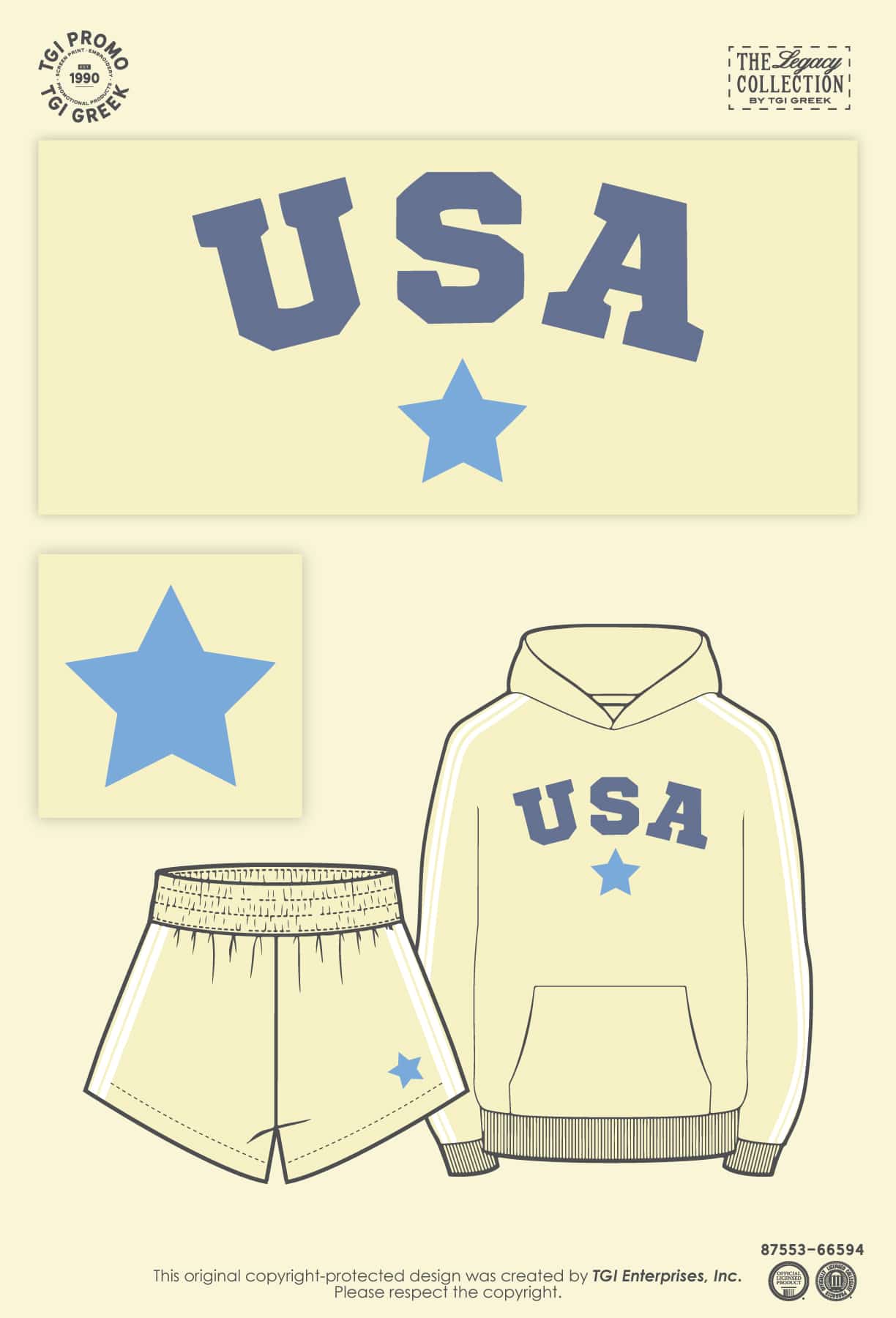TGI Promo – Summer Drop USA Yellow Hoodie