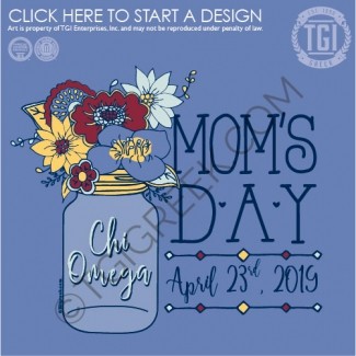 TGI-Chi Omega Mom's Day Mason Jar
