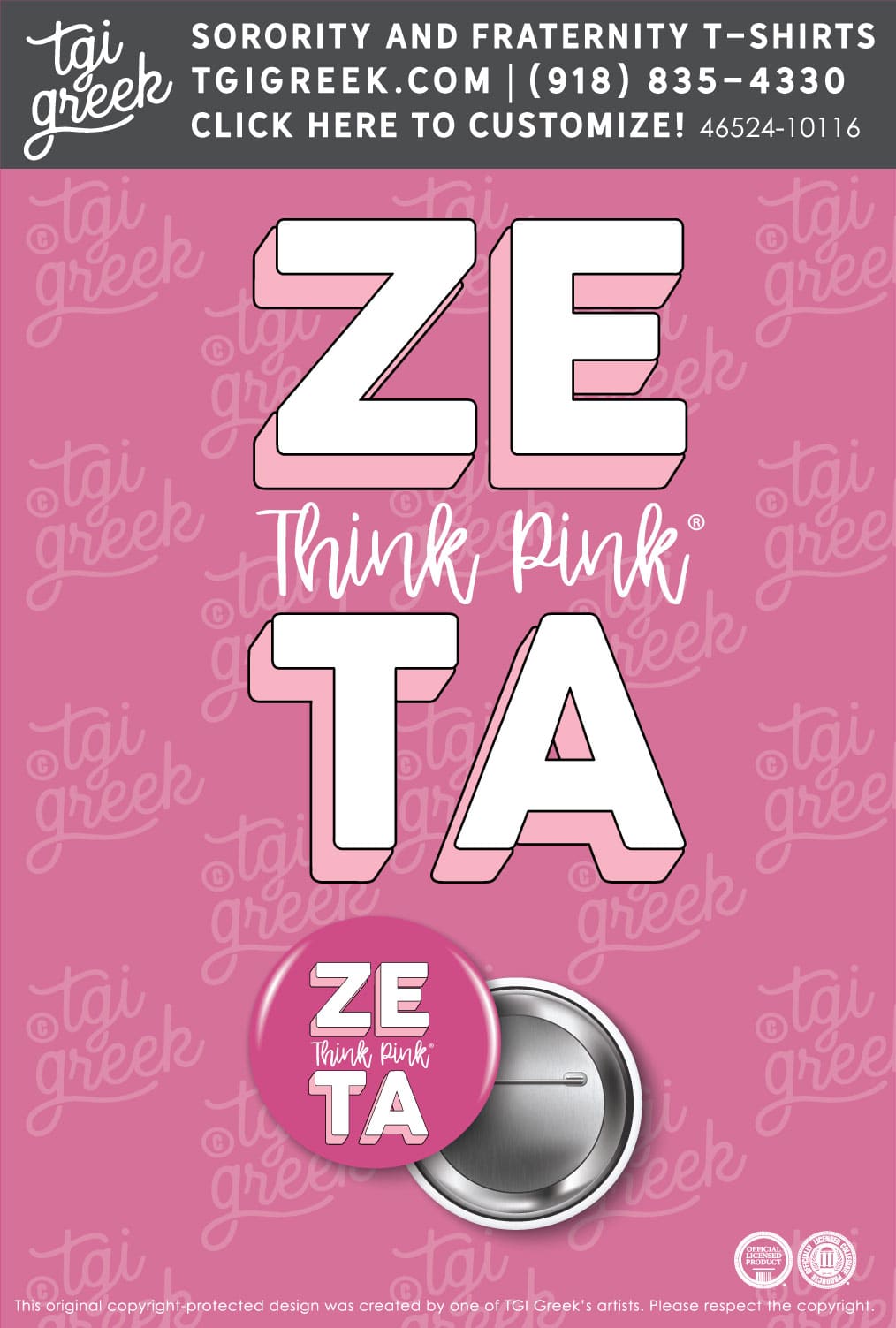 Zeta Tau Alpha – UTT Button