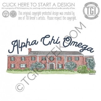 TGI – MSU Alpha Chi Omega House Sticker