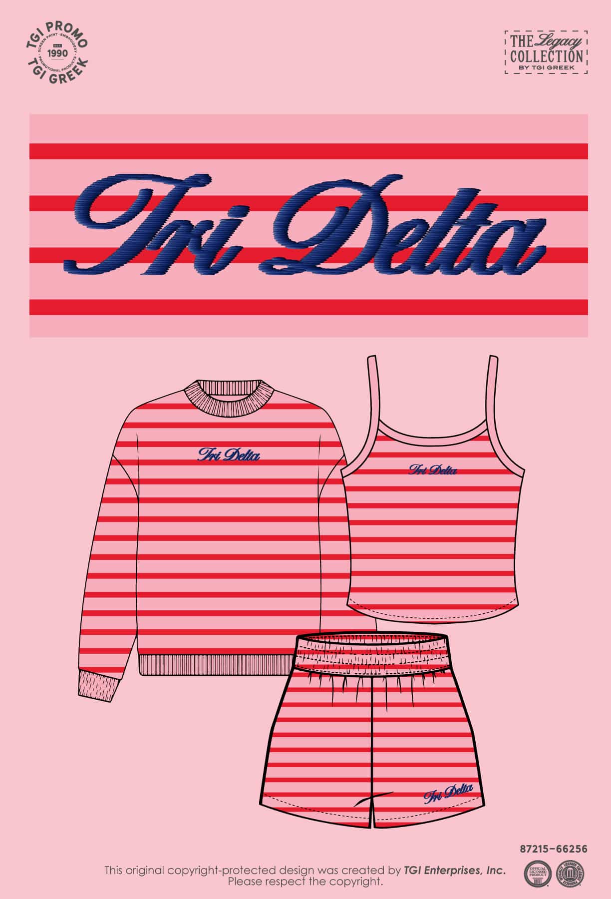Delta Delta Delta – TGI Greek Stripe Set