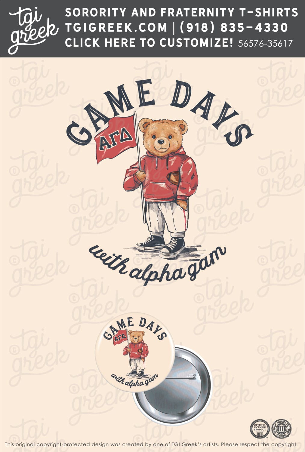 Alpha Gamma Delta – OU Button