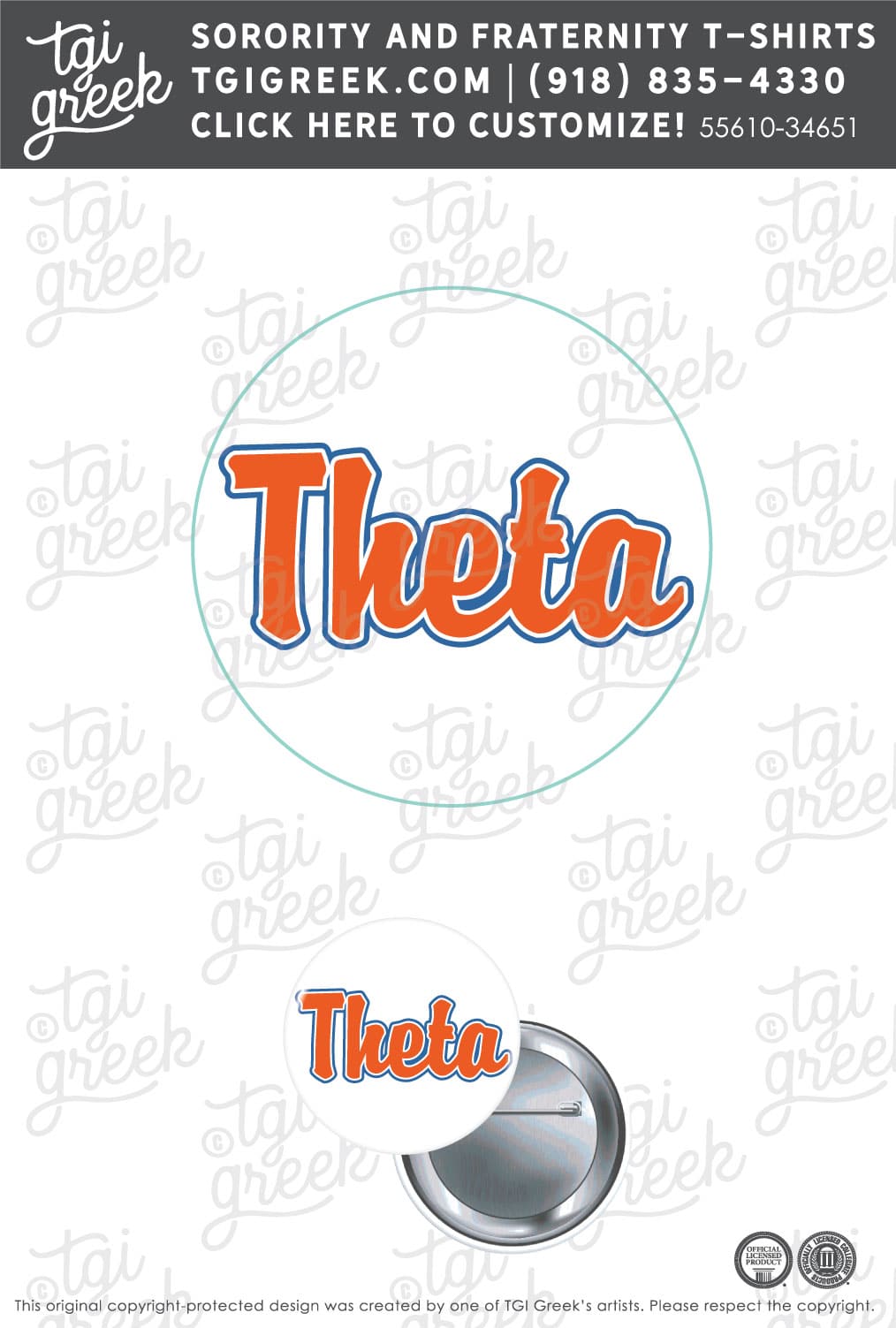 Kappa Alpha Theta – UFL Parents Weekend Button