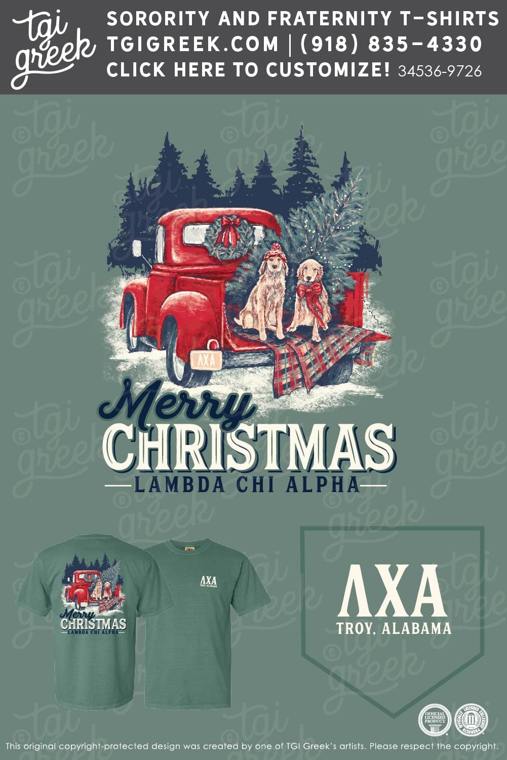 Lambda Chi Alpha – TROY Christmas Shirts