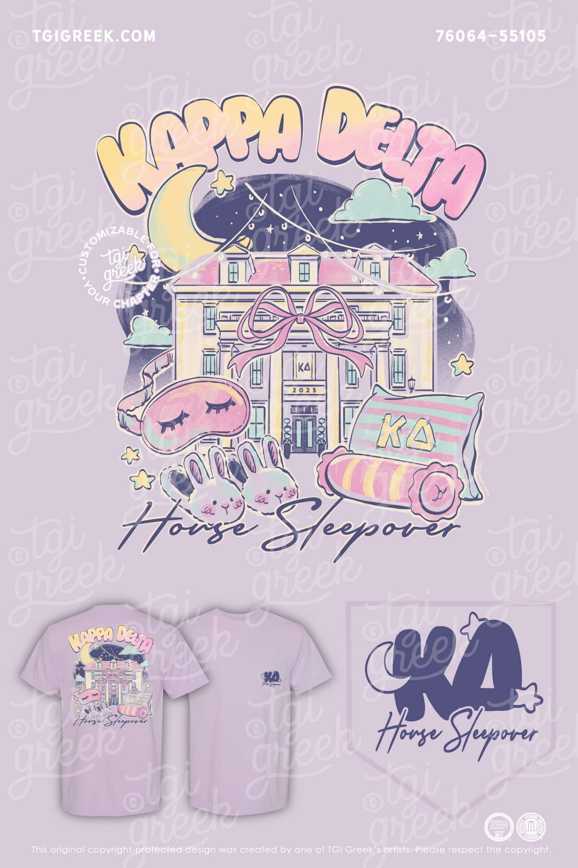 Kappa Delta – TCU Sleepover Pocket Tee