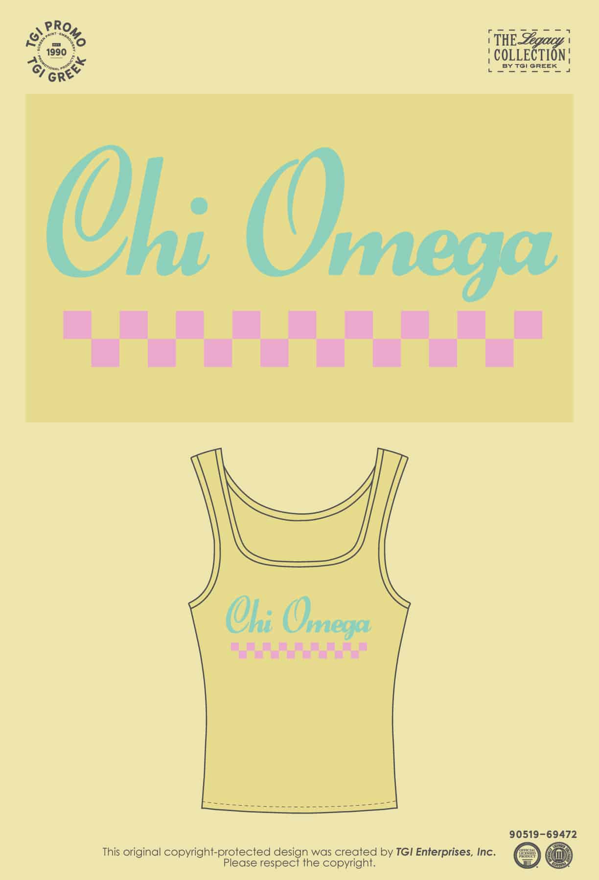 Chi Omega – TGI Greek Retro Dinner Bid Day Tank