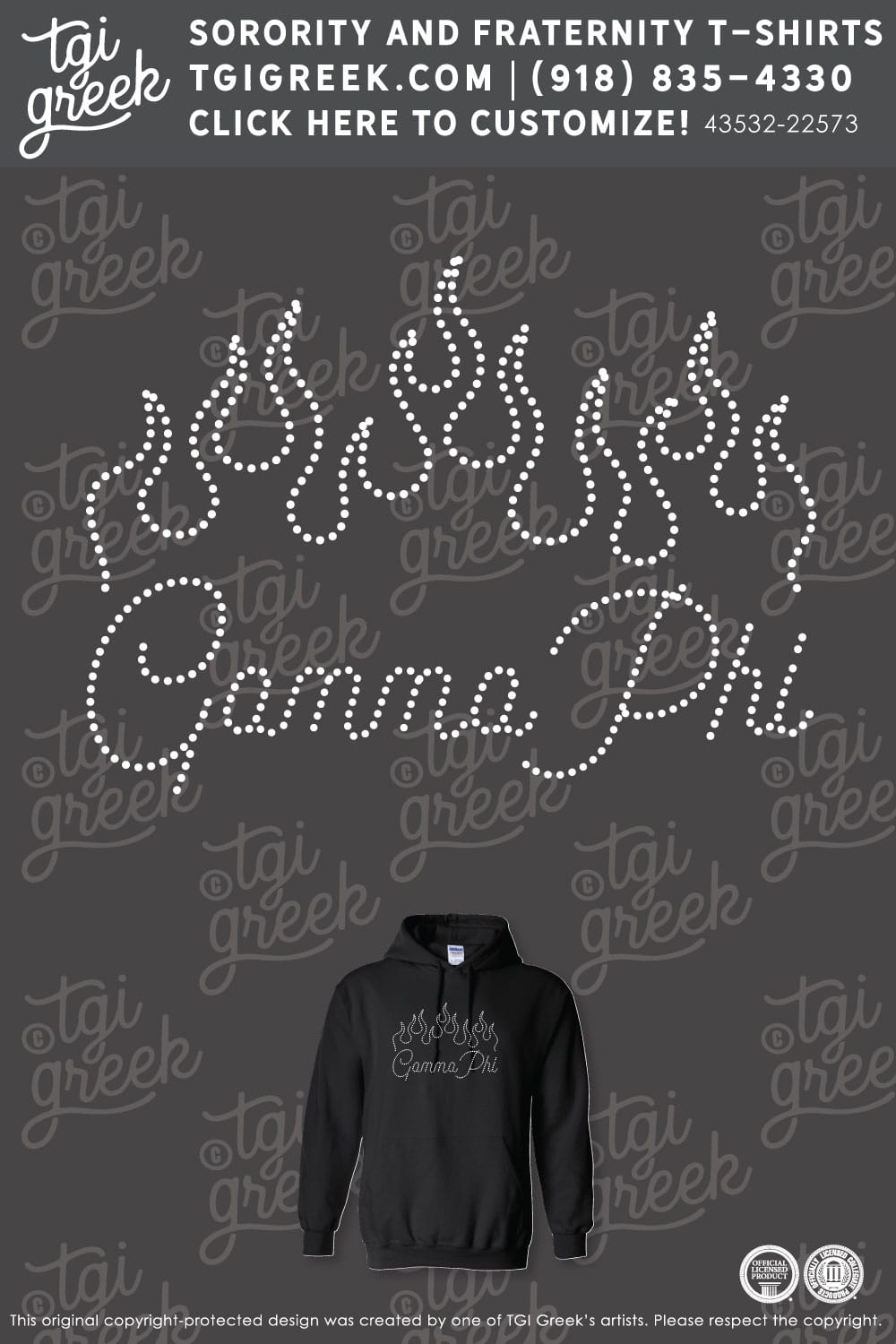 Gamma Phi Beta – KU Hoodie