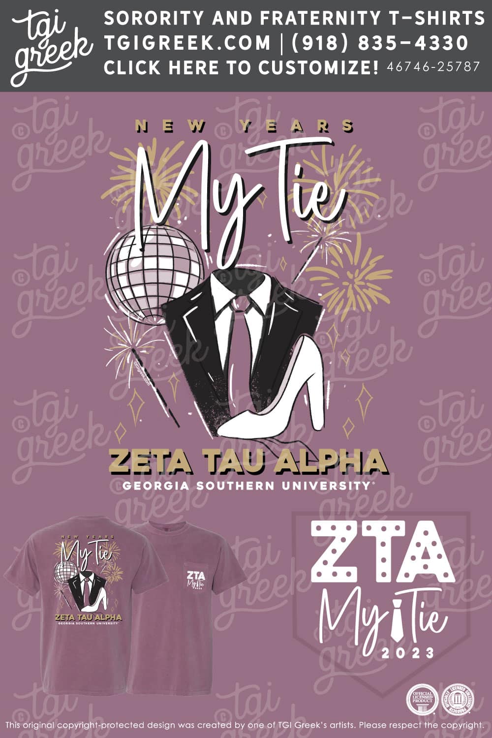 Zeta Tau Alpha – GSU New Years My Tie