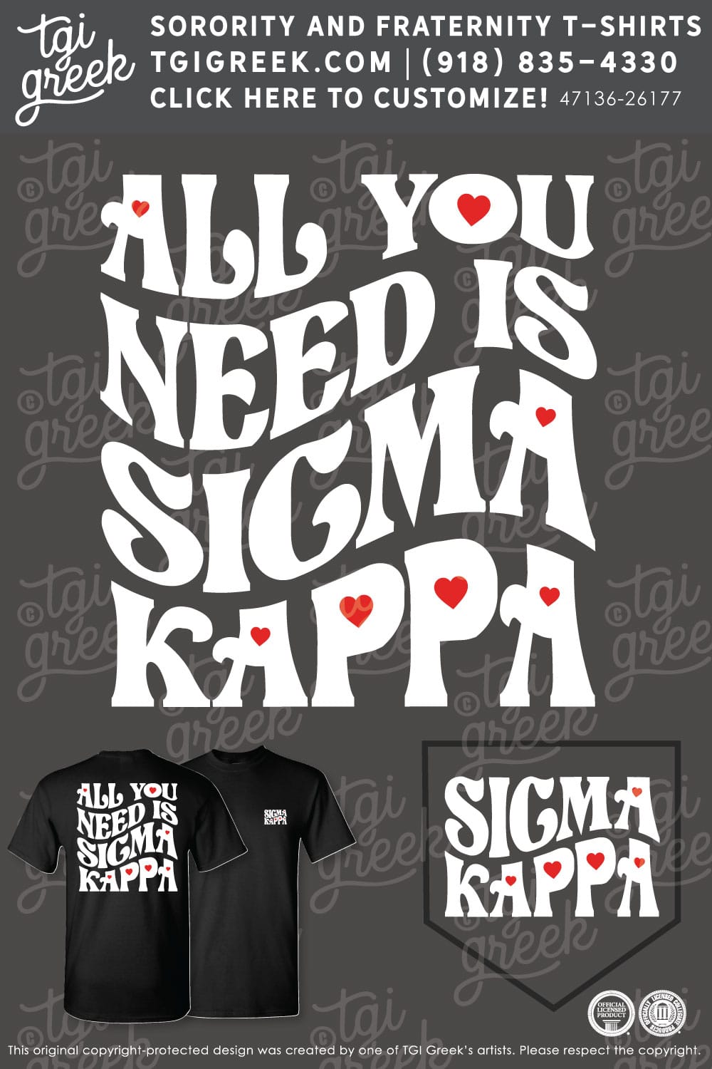 Sigma Kappa – UNLV Recruitment Black Shirt