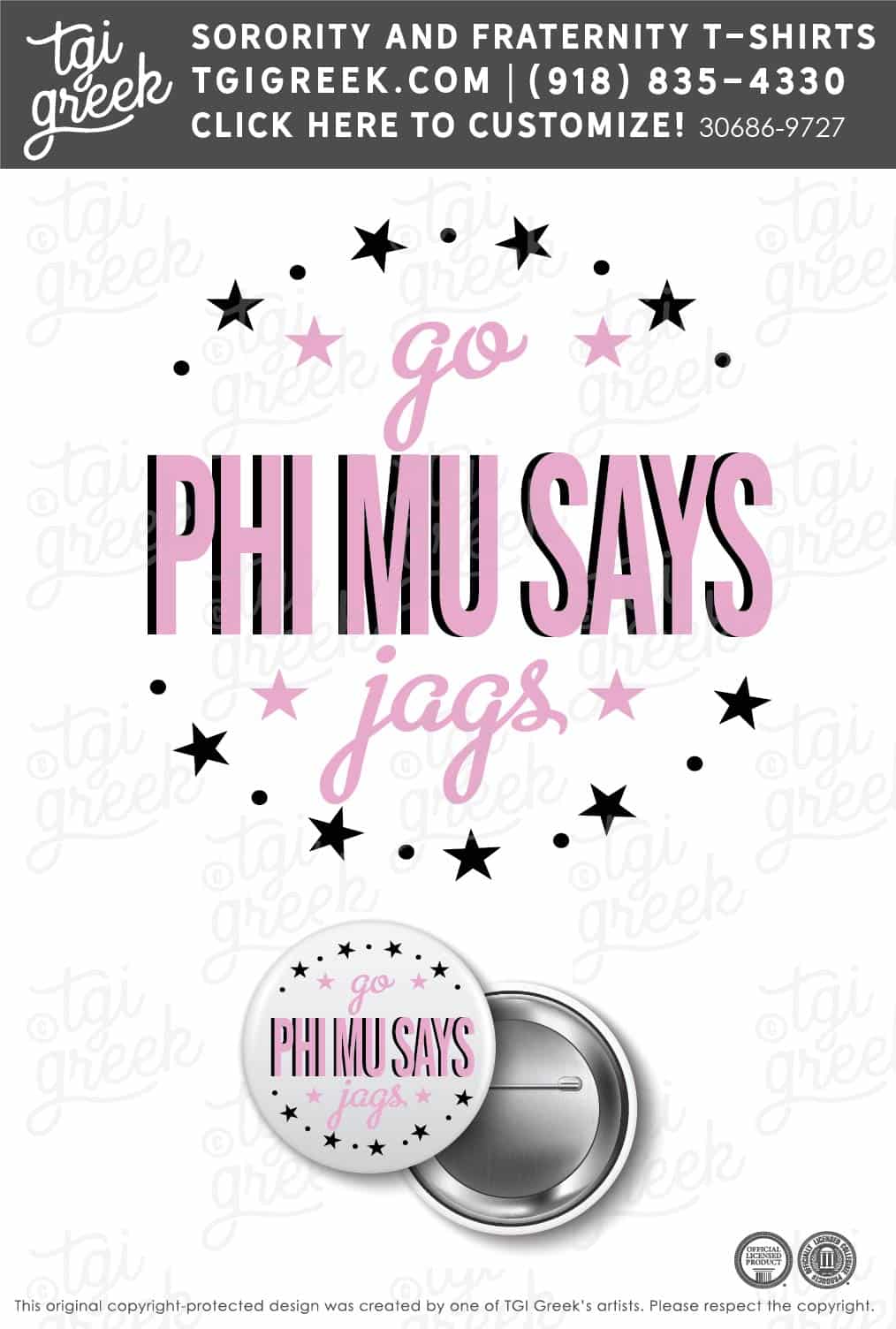 Phi Mu – USAL Recruitment Button