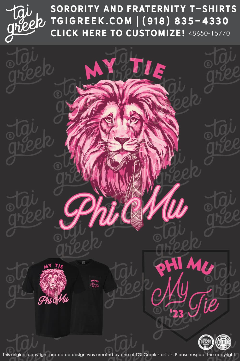 TGI – Phi Mu My Tie Lion
