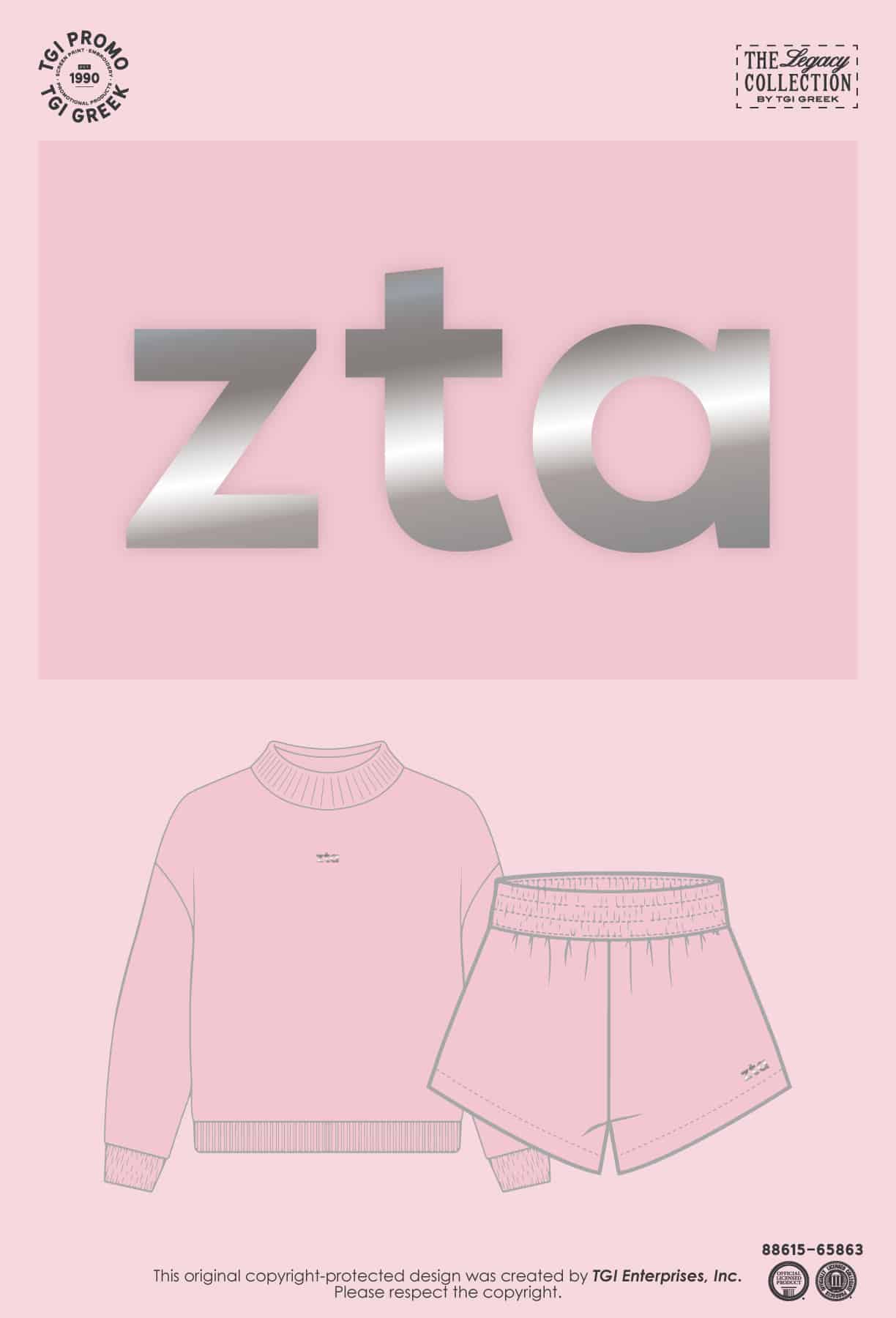 Zeta Tau Alpha – TGI Greek Chrome Set