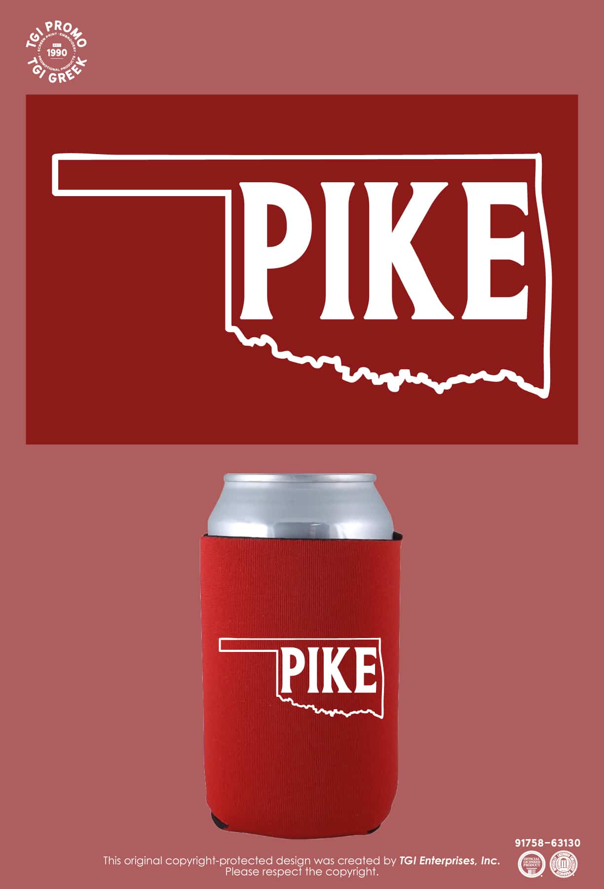 Pi Kappa Alpha – OU Free Koozie