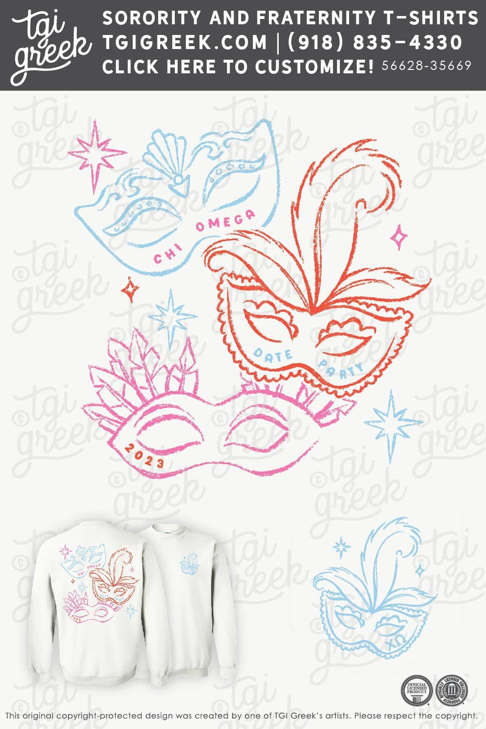 Chi Omega – KU Date Party Sweatshirt