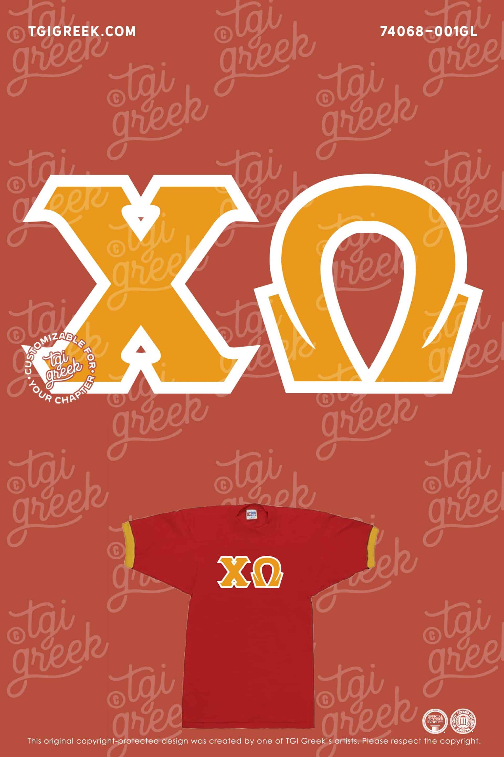 Chi Omega Applique Letters