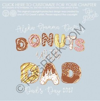 Alpha Gamma Delta – UCO donuts with Dads