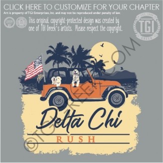 TGI-Delta Chi jeep Beach Pups
