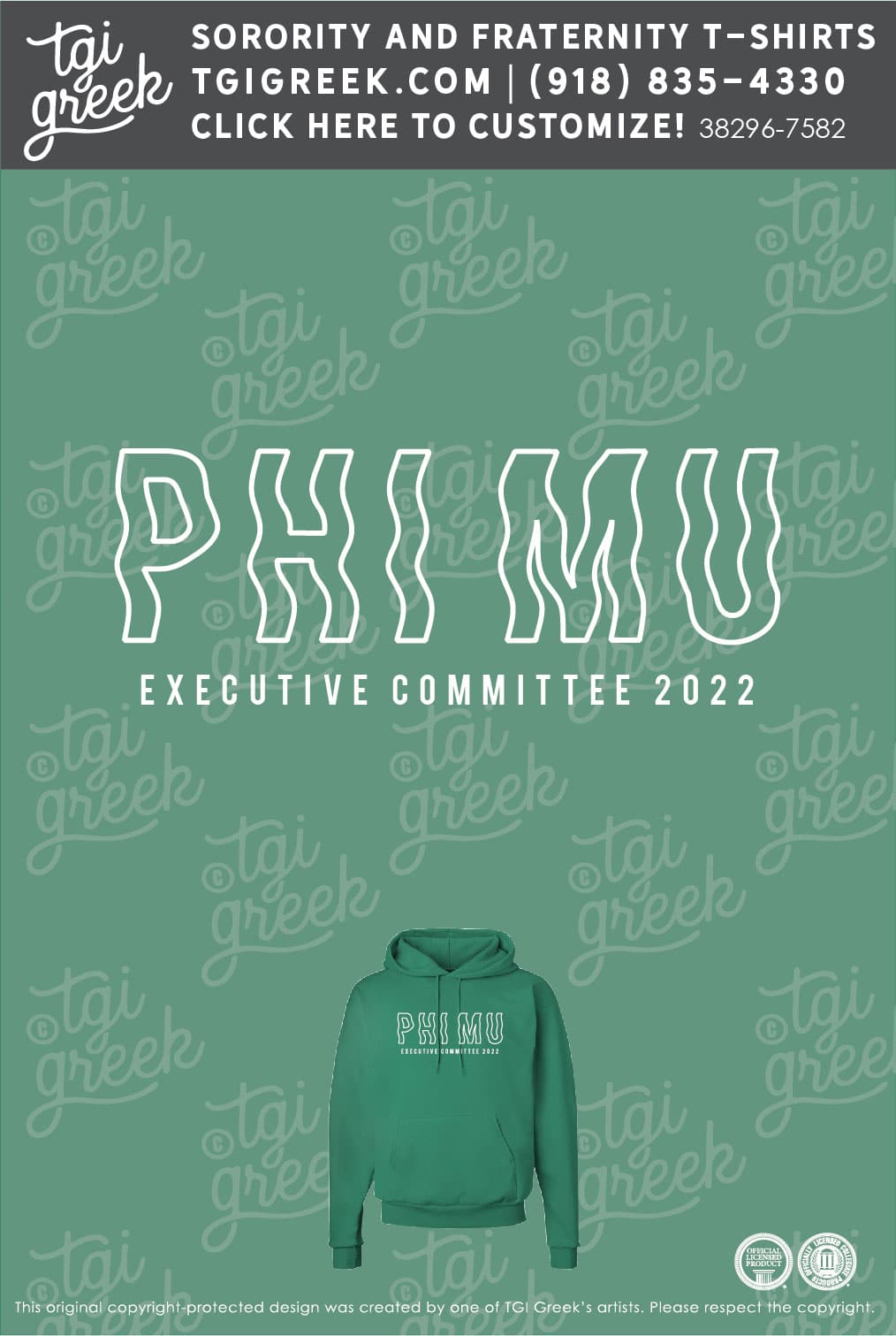 Phi Mu – UCOL Exec Hoodie