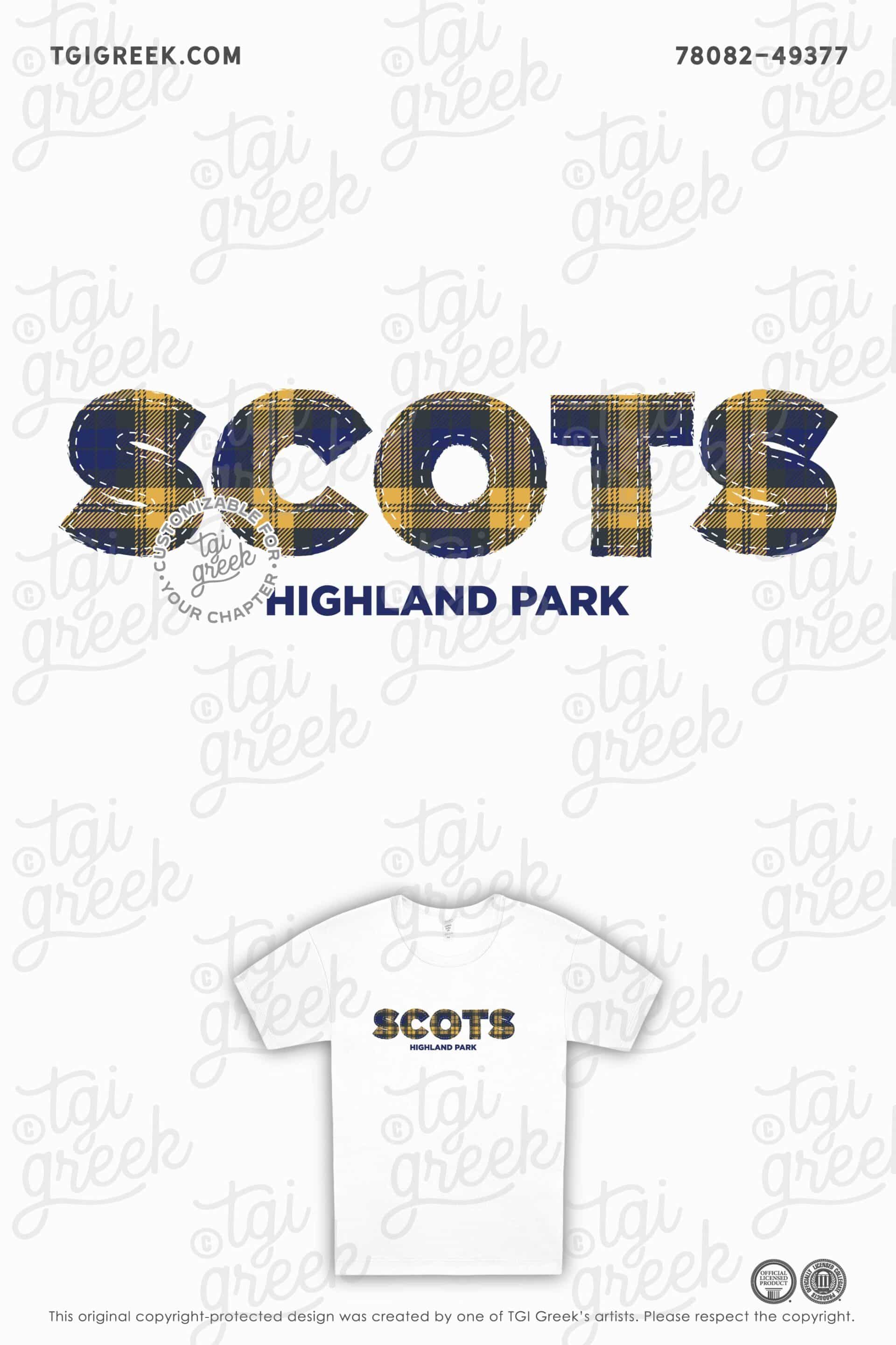 Highland Park High School – Plaid Letters