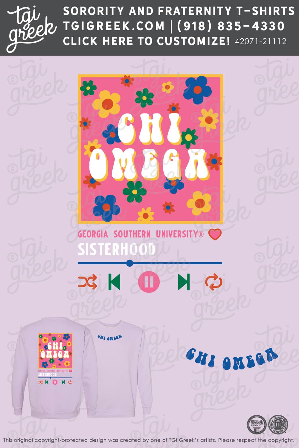 Chi Omega – GSU PR Sweatshirt