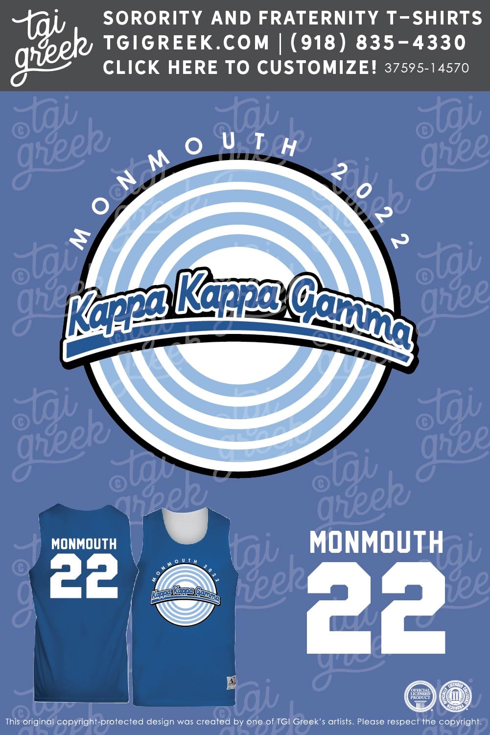 Kappa Kappa Gamma – LSU Monmouth Jersey