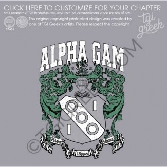 Alpha Gamma Delta- Old School Crest