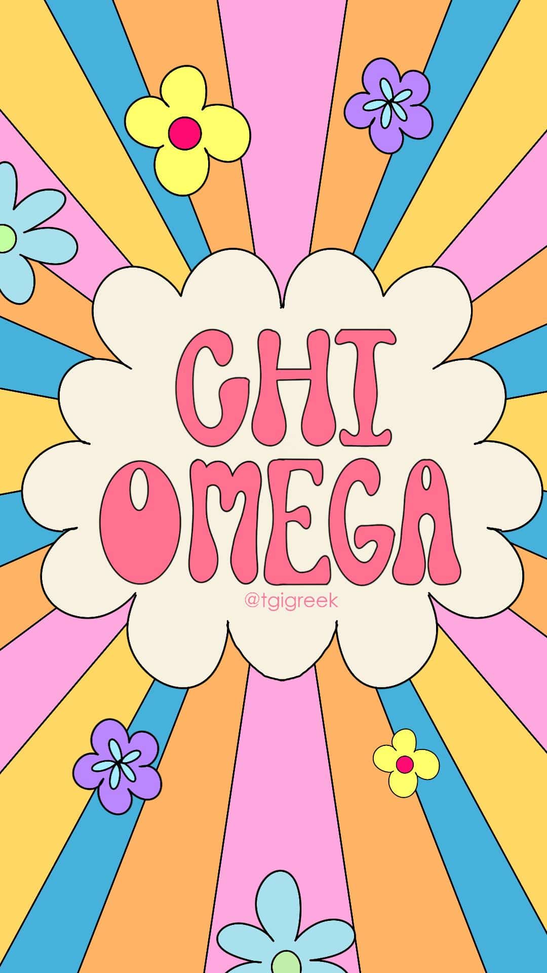 Chi Omega – Flowers Bubble