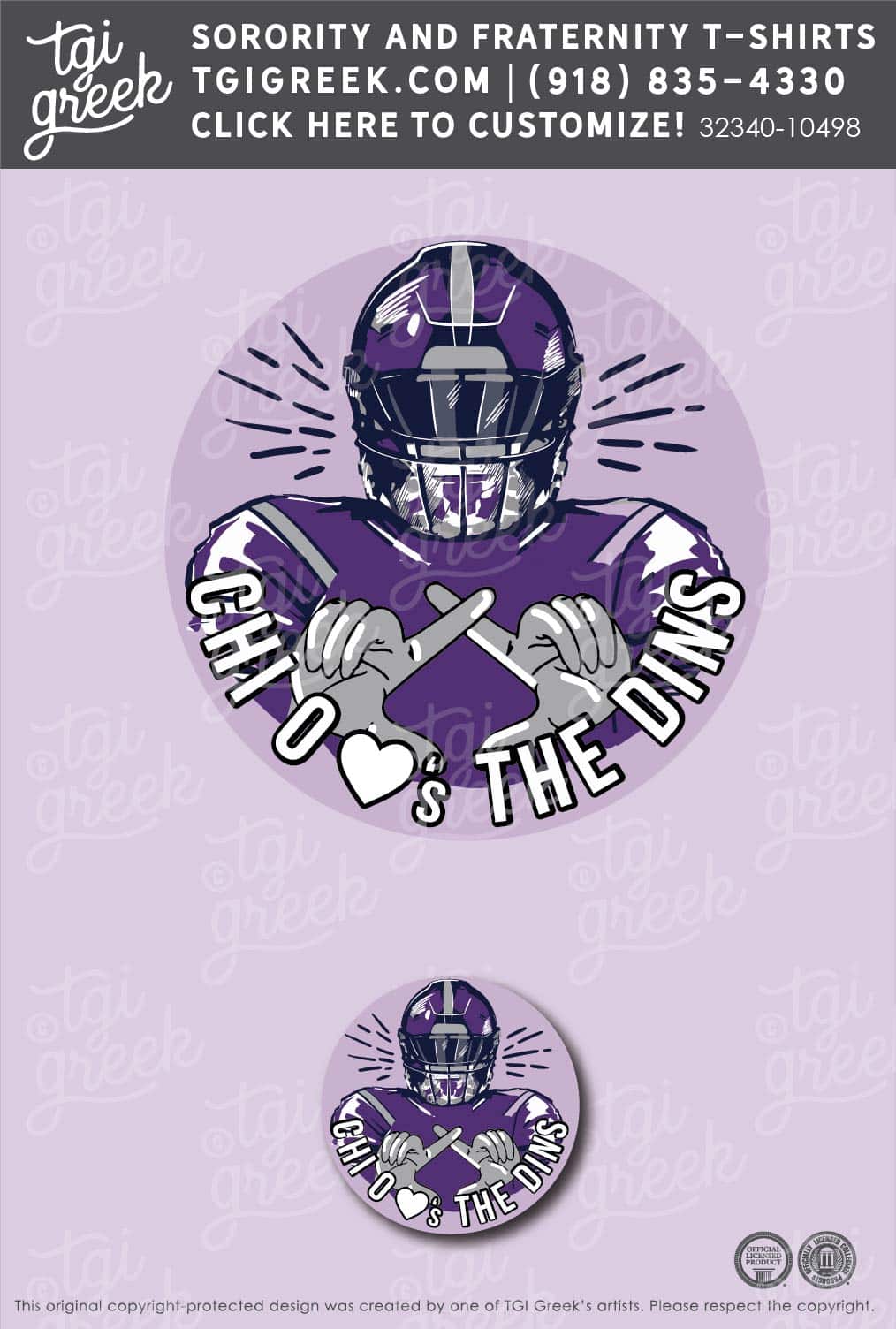 Chi Omega – FURM Game Day Sticker