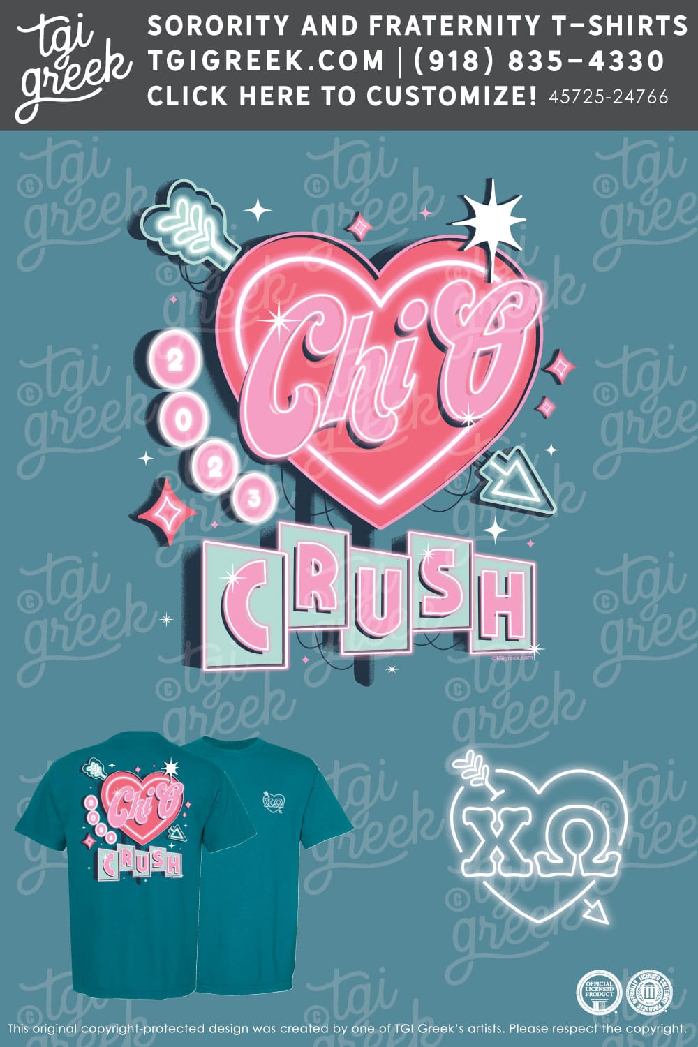 TGI – Chi Omega Crush Neon Sign