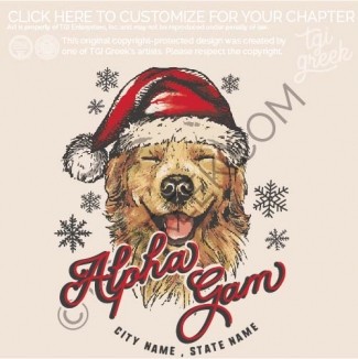 Alpha Gamma Delta – santa Golden Retriever