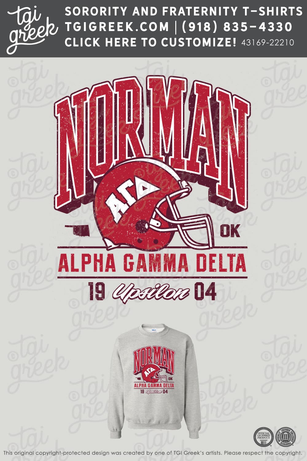 Alpha Gamma Delta – OU Gameday Crewneck