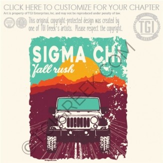 TGI-Sigma Chi posterized Jeep