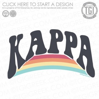 Kappa Kappa Gamma-TGI Shirt Swap Retro Rainbow