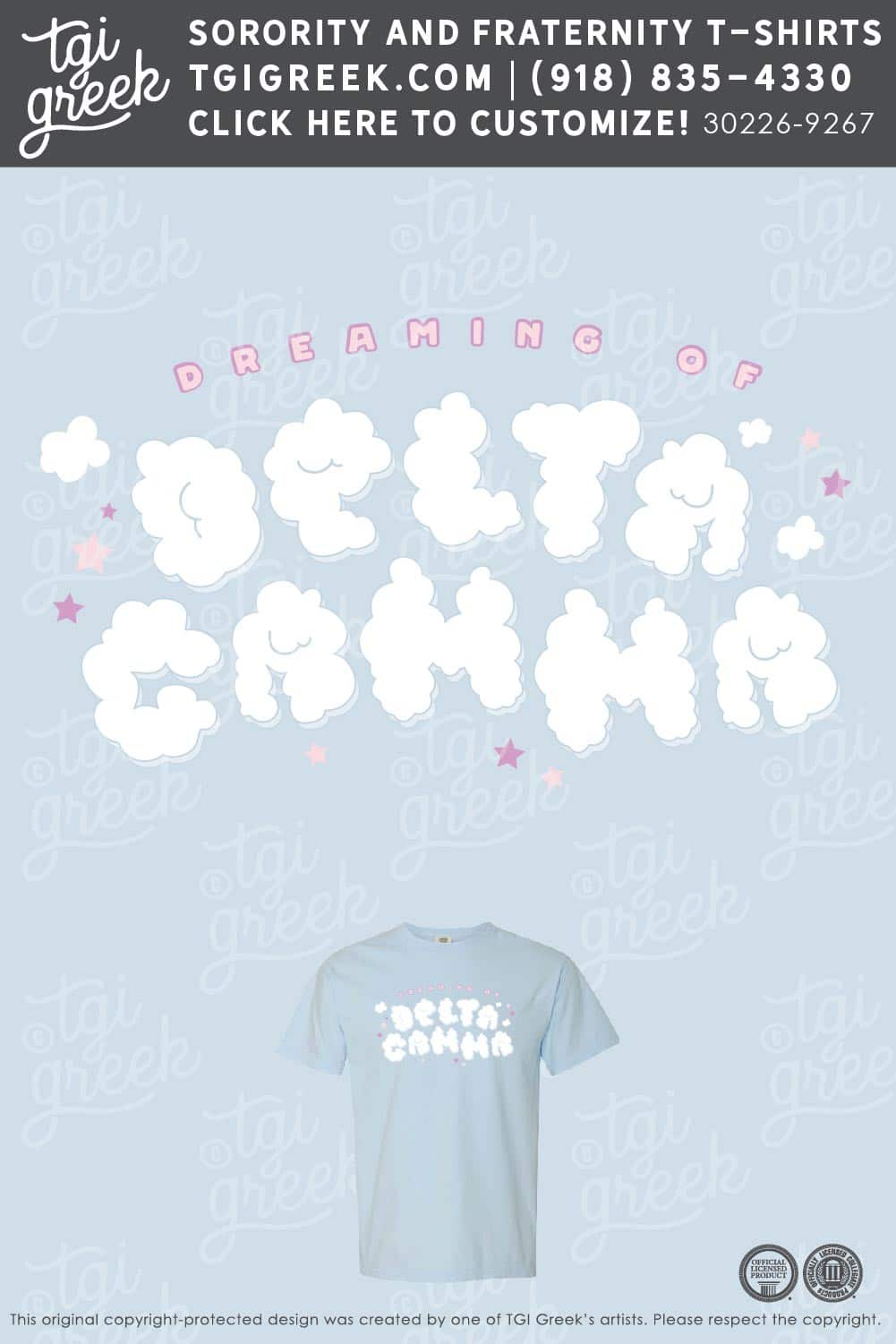 TGI – Delta Gamma Cloud Text