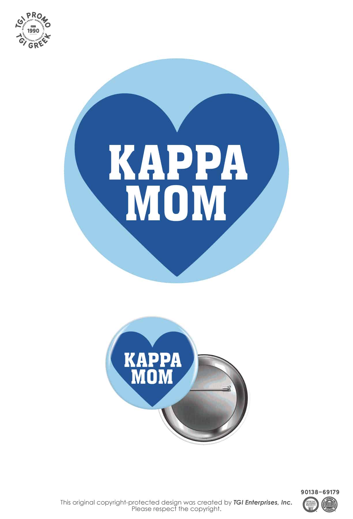 Kappa Kappa Gamma – TGI Stock Designs Moms Button