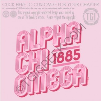 TGI-Alpha Chi Omega Stripe Font PR