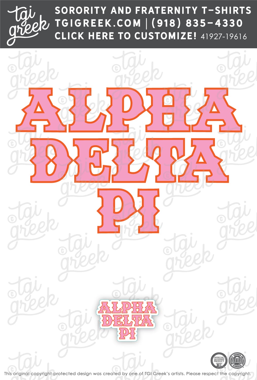 Alpha Delta Pi – KSU Free Bid Day Sticker
