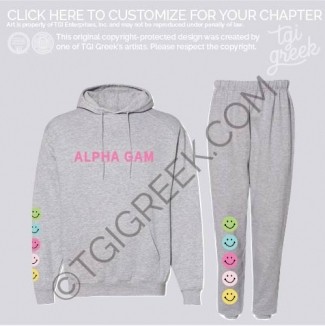 Alpha Gamma Delta – Smiley Sweat Set