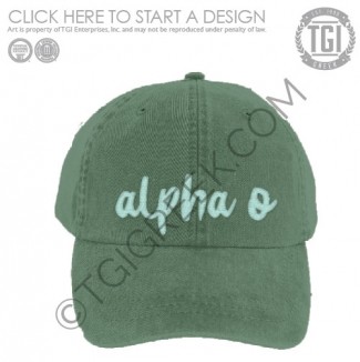 TGI-Alpha Omicron Pi Hat Design
