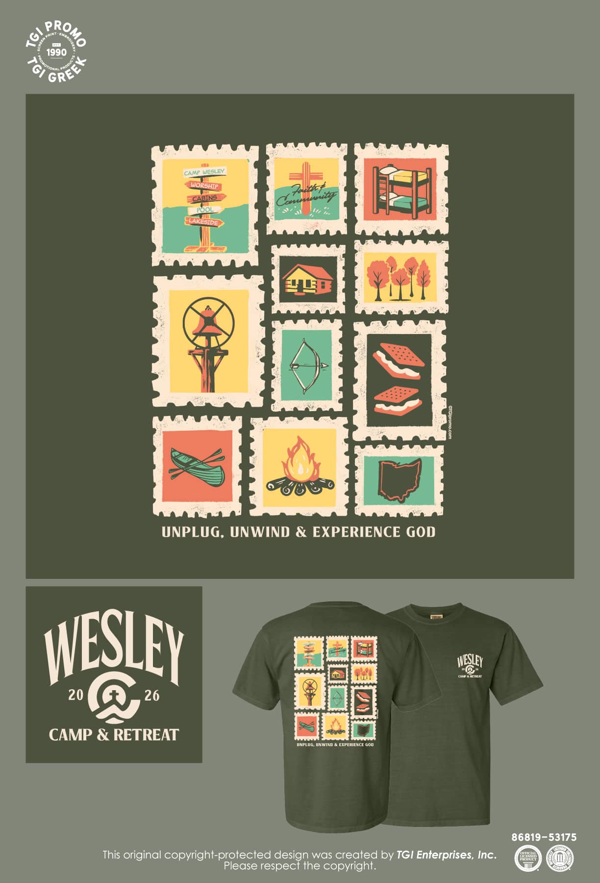 Wesley Camp And Retreat Center – Stamp Design