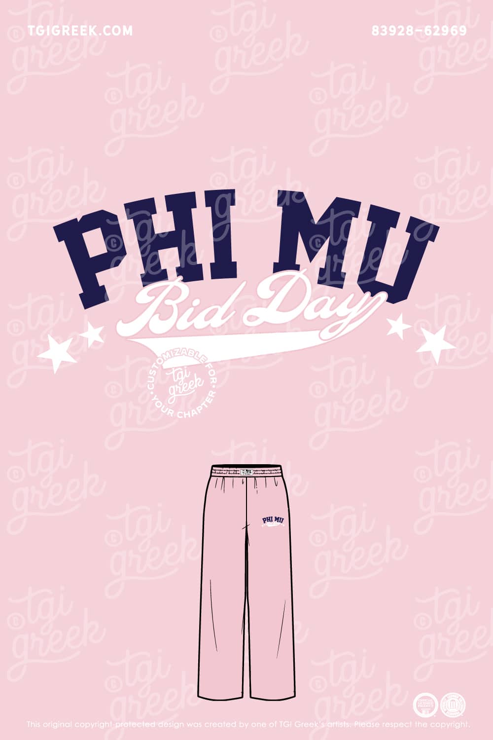Phi Mu – IUB Pink Bid Day Pants