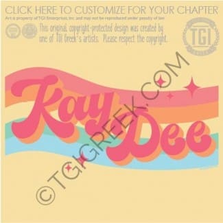 TGI-Kappa Delta retro Rainbow Magic