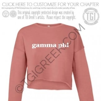 Gamma Phi Beta OU Crop Sweatshirt