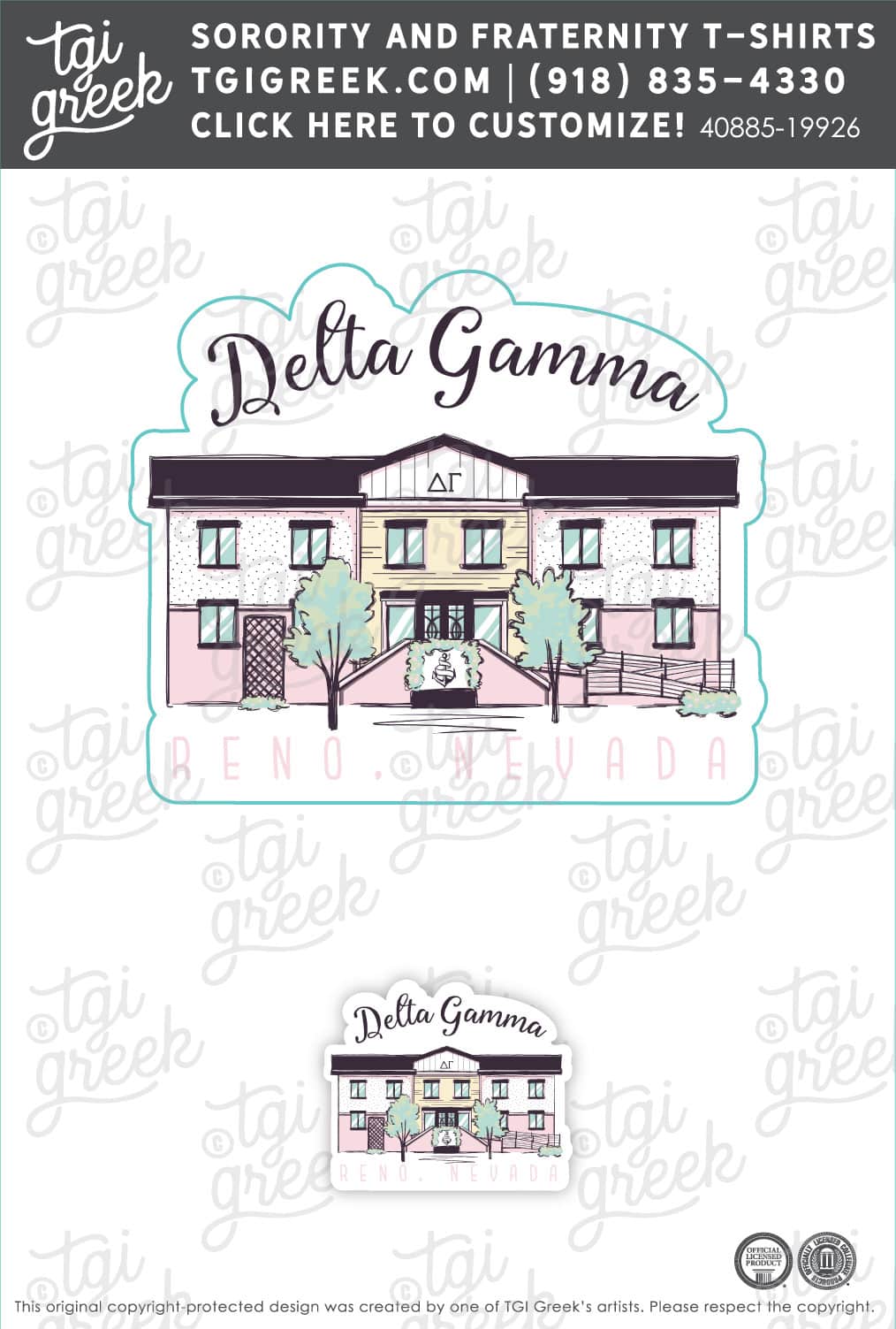 Delta Gamma – UNR Free Sticker