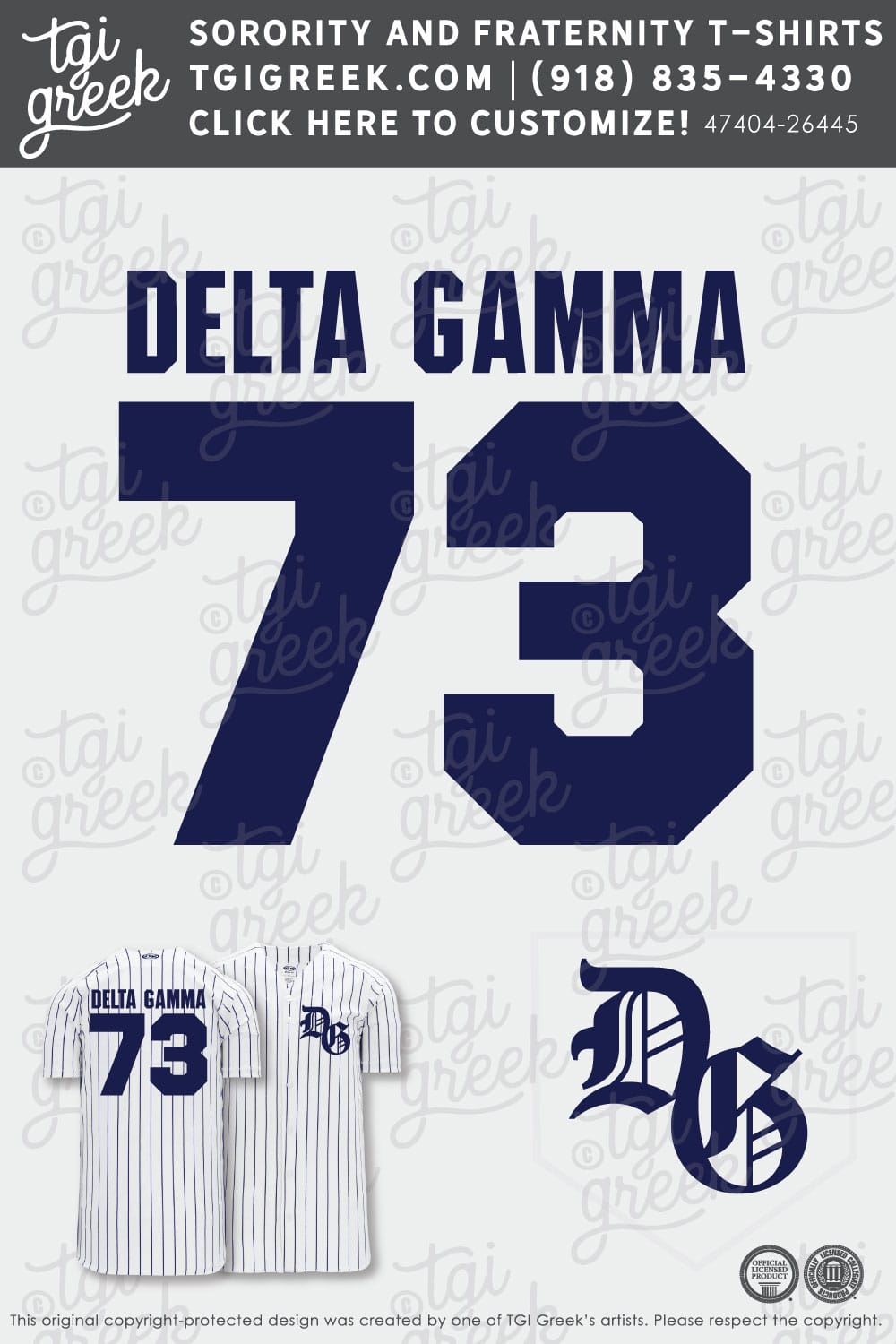 Delta Gamma – UTA Baseball Jersey