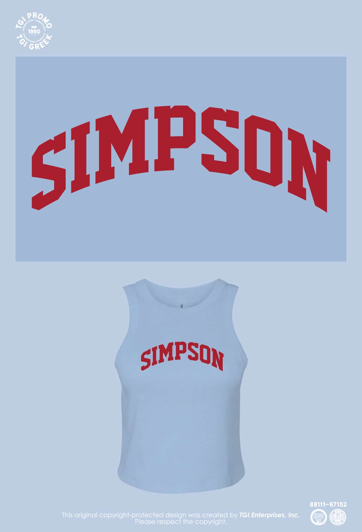 Simpson County Academy – Blue Tank