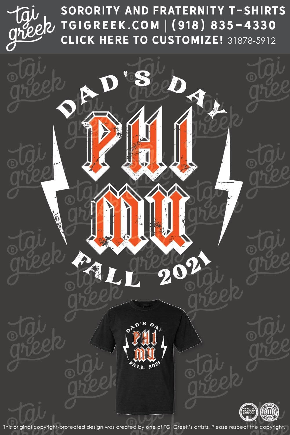 Phi Mu – Dads Day Shirt