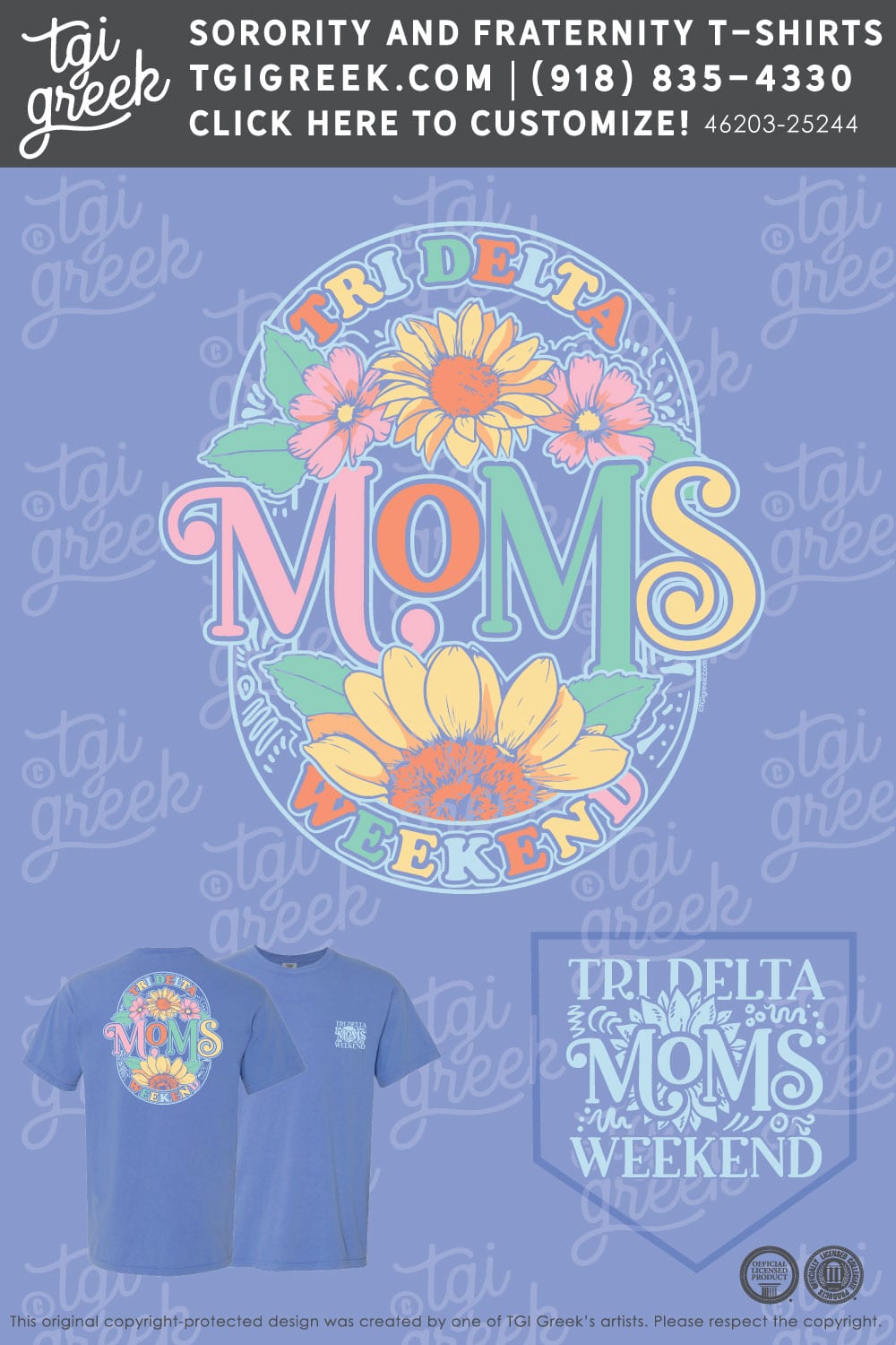 TGI – Delta Delta Delta Mom’s Colorful Letters Floral