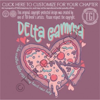 TGI Delta Gamma Pizza Heart